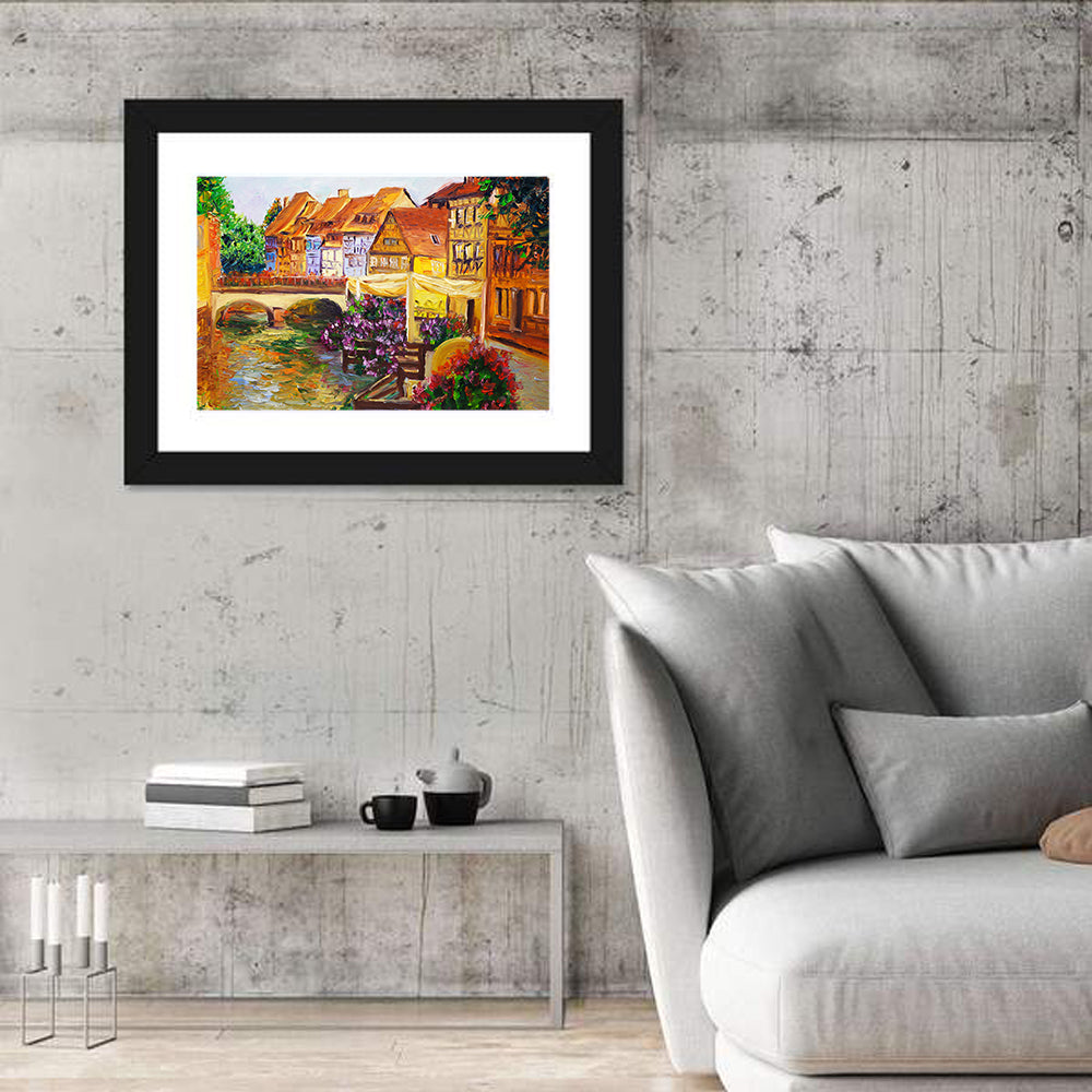 Venetian Canal Oil Painting Wall Art