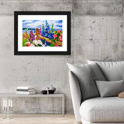 Seaside Floral Oil Painting Wall Art