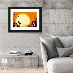 Happy Halloween Illustration Wall Art