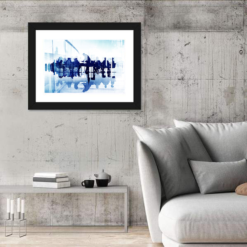 Corporate Meeting with City Reflection Wall Art