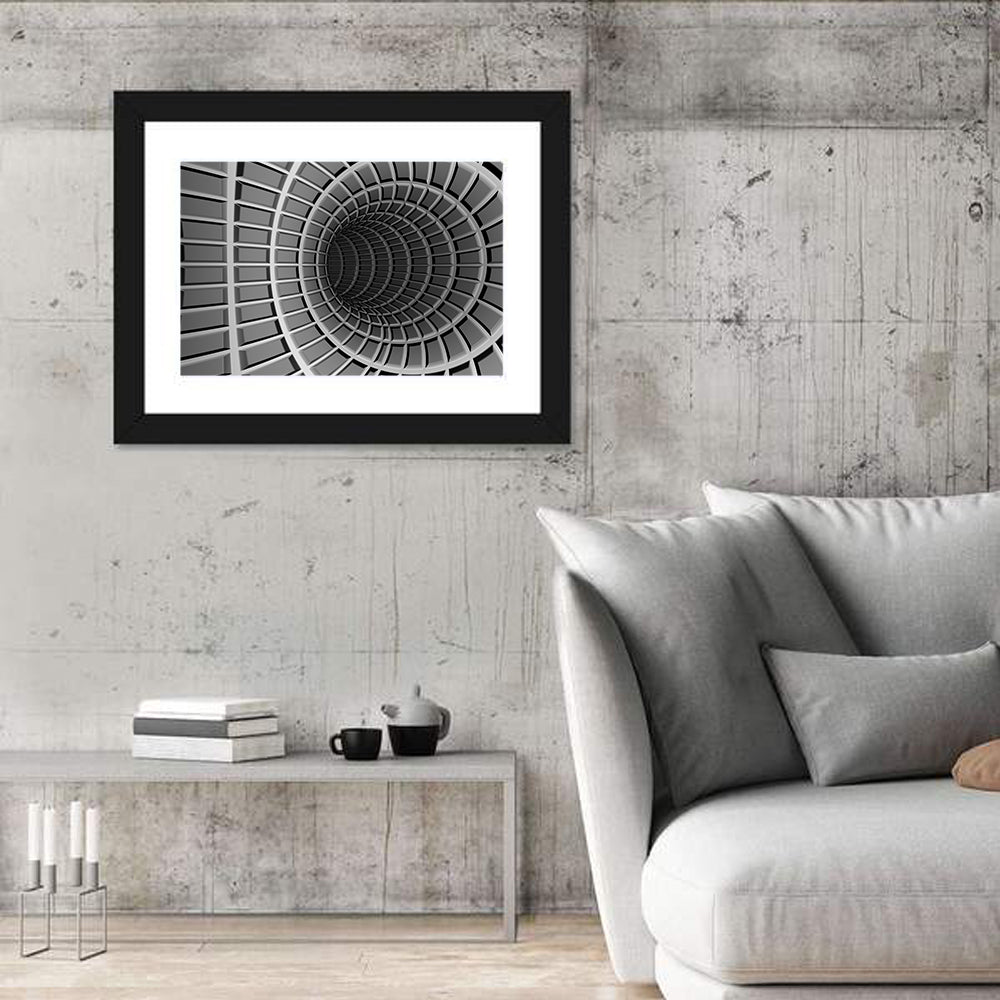Metal Tunnel Abstraction Wall Art