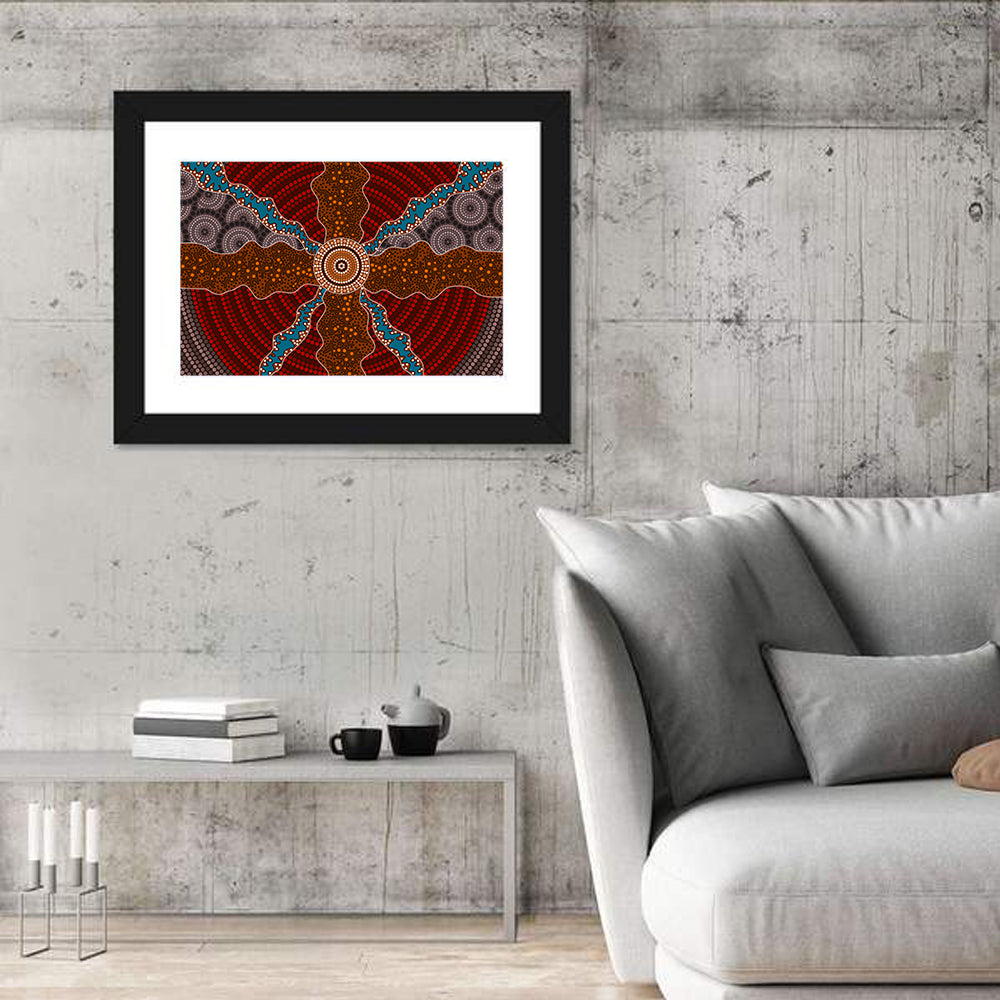 Radial Impact Dot Painting Wall Art