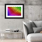 V-shape Rainbow Abstract Wall Art