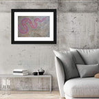 Indigenous Serpent Dot Painting Wall Art