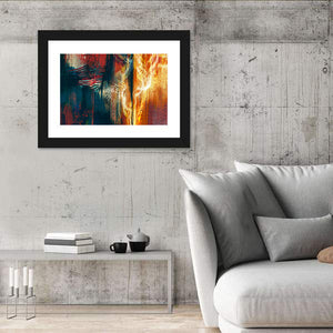 Fire Flames Illustration Wall Art