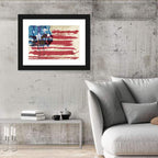 Vintage Distressed American Flag Wall Art