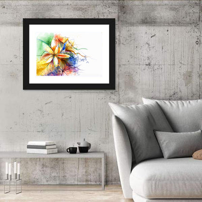 Asymmetrical Watercolor Floral Study Wall Art