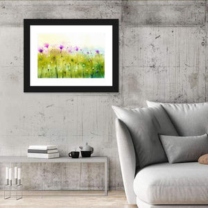 Cosmos Flowers Abstract Wall Art