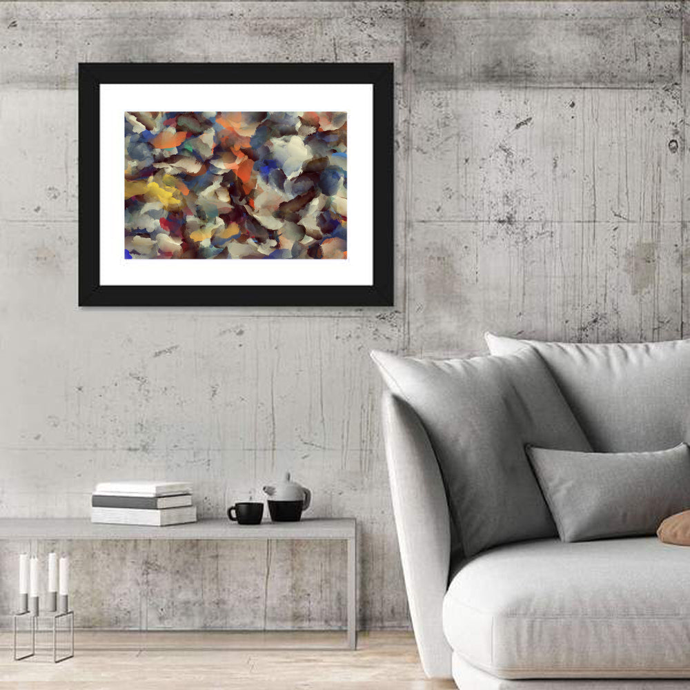 Colorful Brushstroke Composition Wall Art