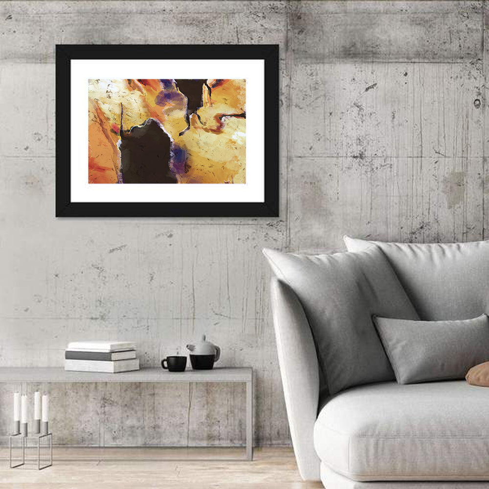 Merging Continents Textured Abstract Wall Art