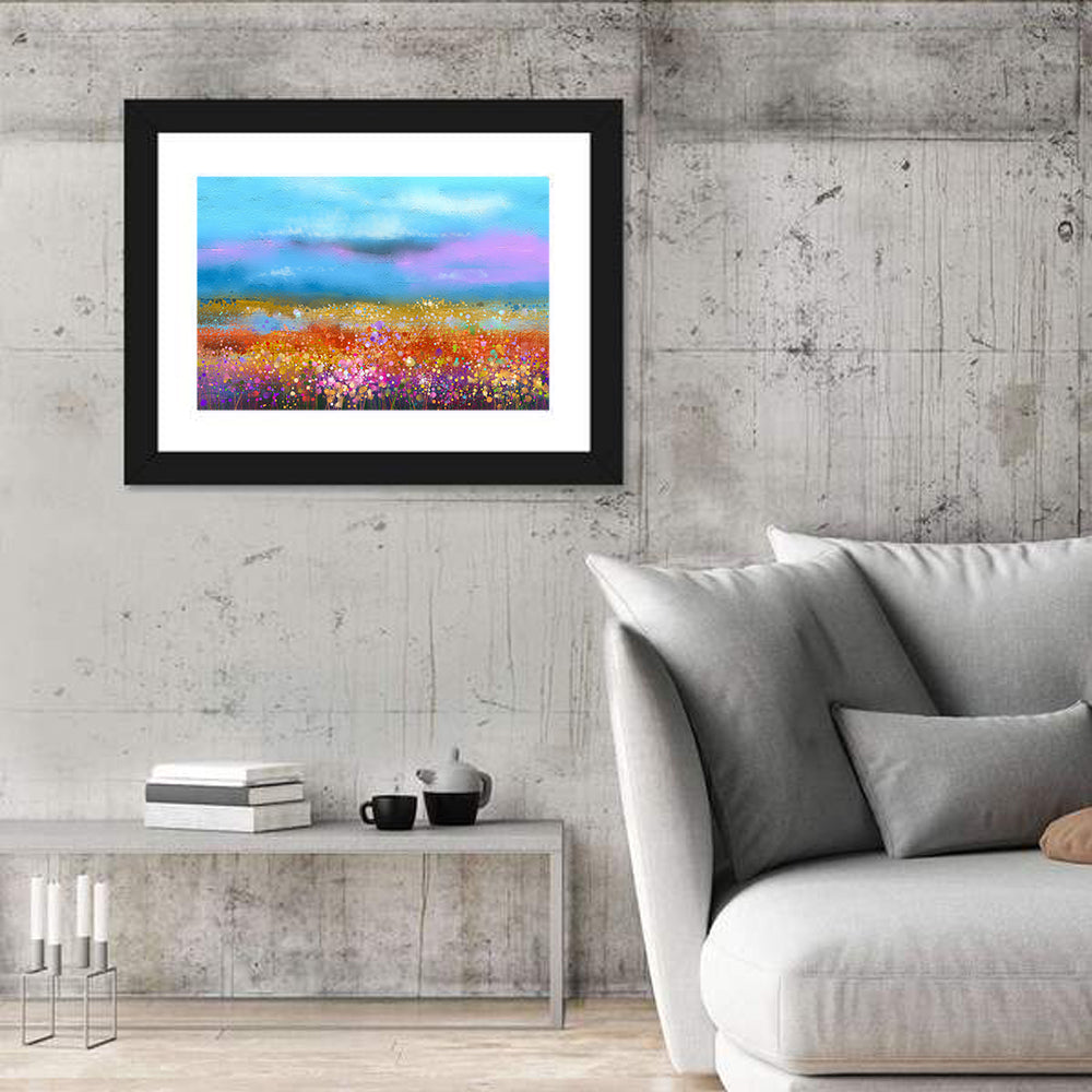 Blue Sky Meadow Wildflowers Wall Art