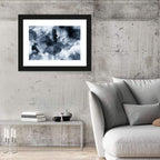 Blue Ink Wash Cloud Pattern Wall Art