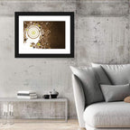 Musical Profile with Grunge Florals Wall Art