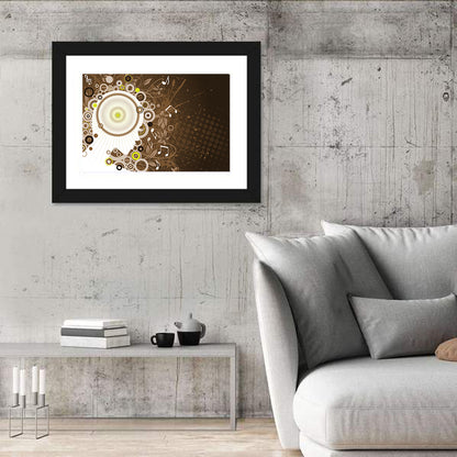 Musical Profile with Grunge Florals Wall Art