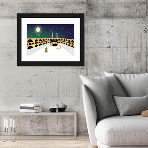 Khana e Kaba Illustration Wall Art