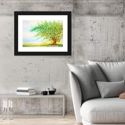 Summer Meadow Watercolor Illustration Wall Art
