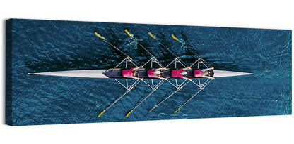 Four Rowers in Pink Shirts Wall Art