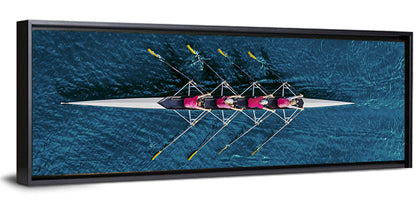 Four Rowers in Pink Shirts Wall Art