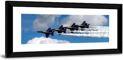 Blue and Gold Fighter Jets Wall Art