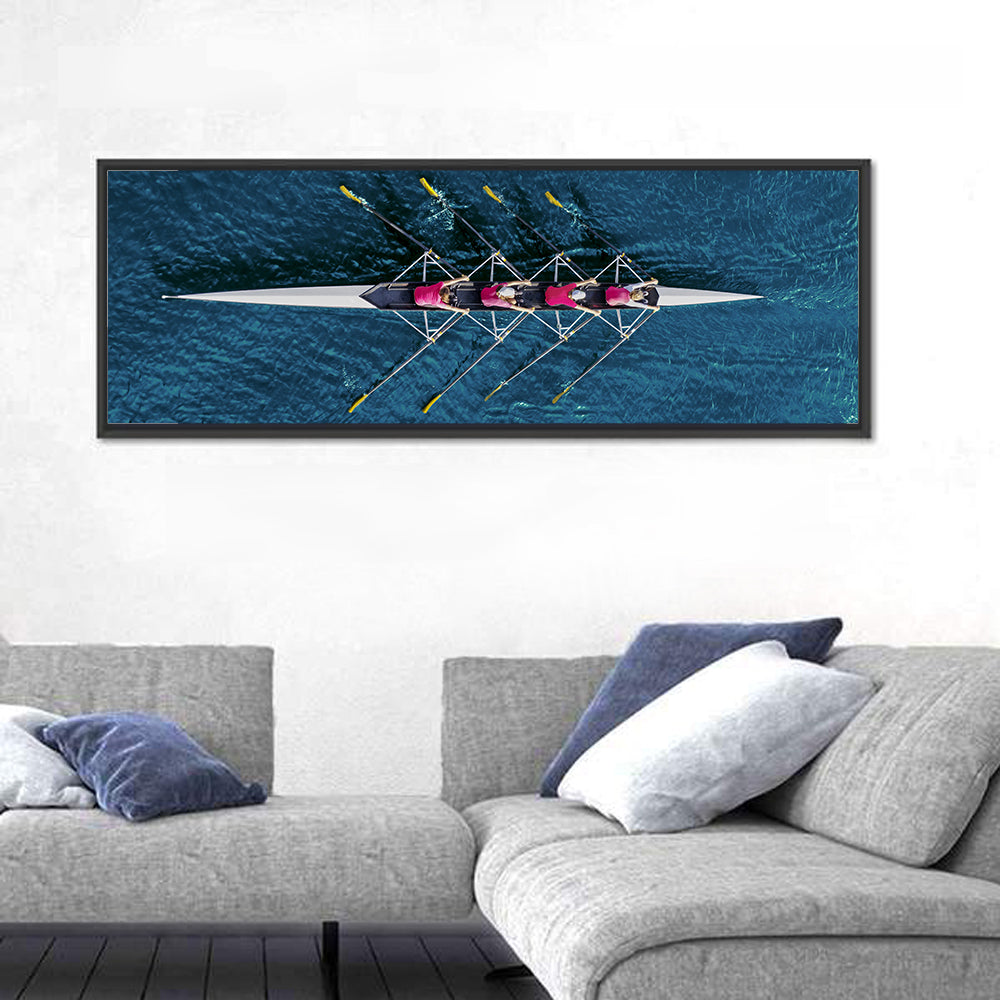 Four Rowers in Pink Shirts Wall Art