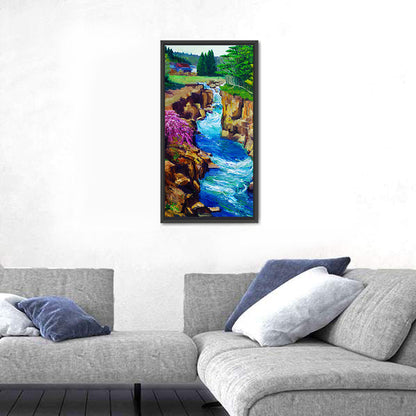 Cascading River Through Rocky Gorge Wall Art