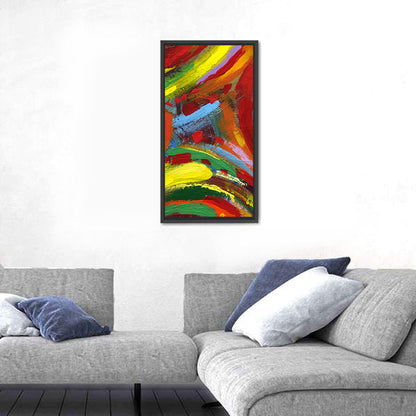 Energetic Acrylic Brushstrokes Wall Art