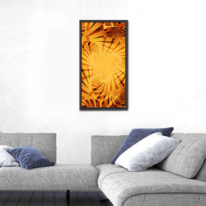 Golden Tiger Stripe Vortex Wall Art
