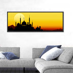 Moon Sighting Mosque Silhouette Wall Art