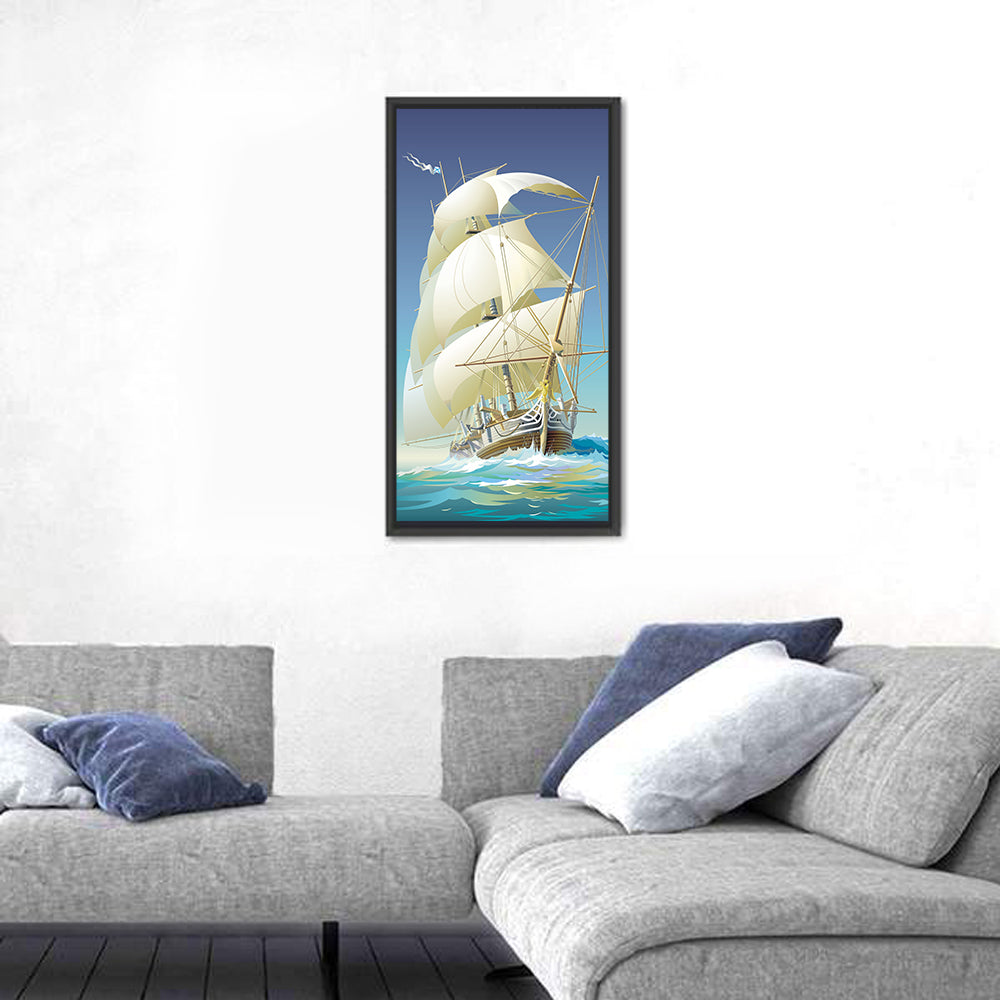 Gilded Figurehead Sailing Ship Wall Art
