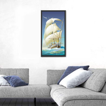 Gilded Figurehead Sailing Ship Wall Art