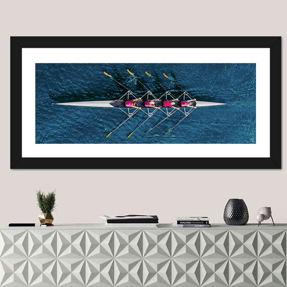 Four Rowers in Pink Shirts Wall Art