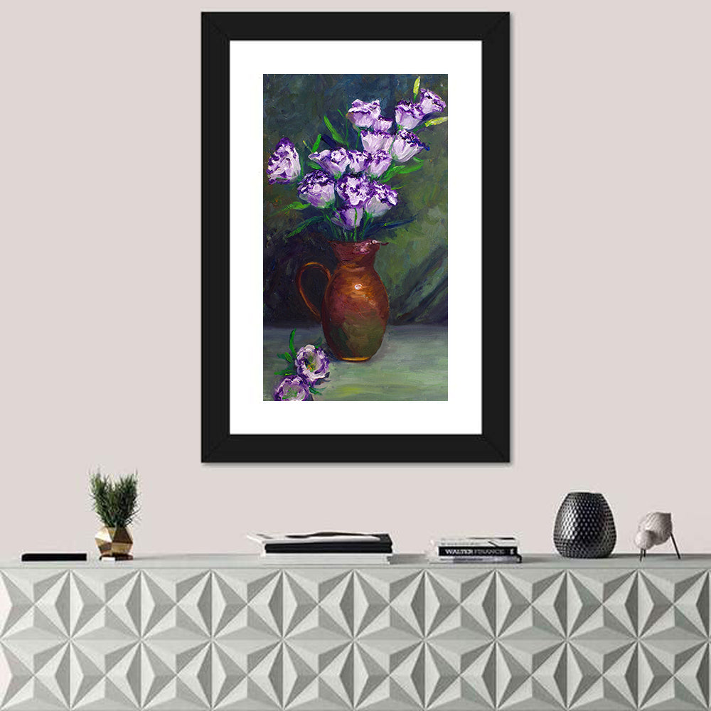 Balloon Flowers in Copper Pitcher Wall Art