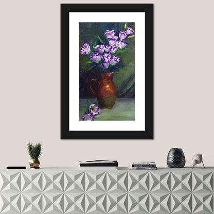 Balloon Flowers in Copper Pitcher Wall Art