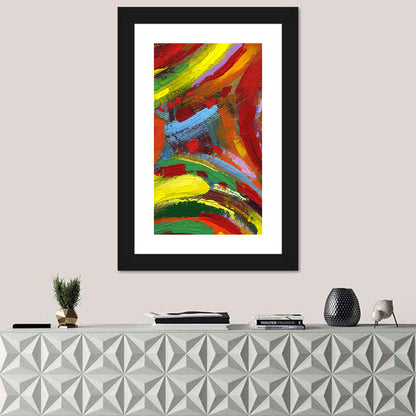 Energetic Acrylic Brushstrokes Wall Art