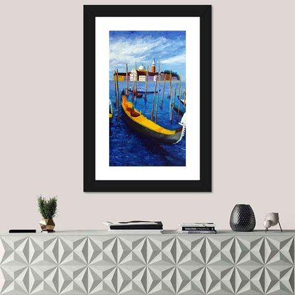 Venice Harbor with Gondolas Wall Art