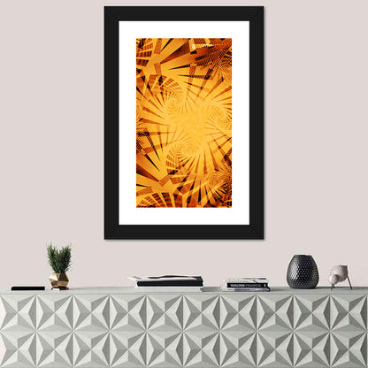 Golden Tiger Stripe Vortex Wall Art
