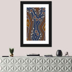 Symmetrical Aboriginal Dot Painting Wall Art