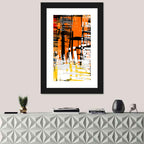 Urban Geometric Grunge Abstract Wall Art