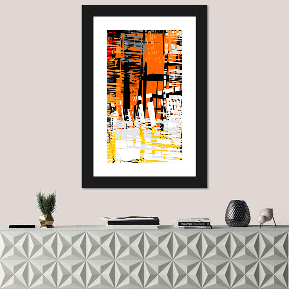 Urban Geometric Grunge Abstract Wall Art