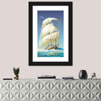 Gilded Figurehead Sailing Ship Wall Art