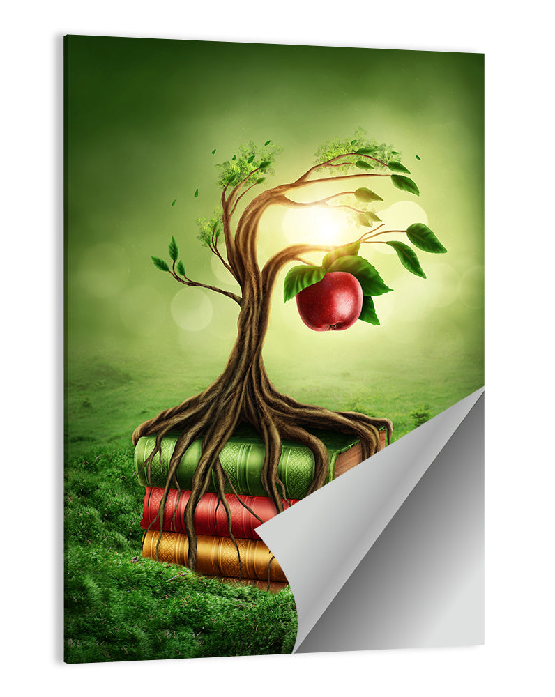 Knowledge Tree with Forbidden Fruit Wall Art