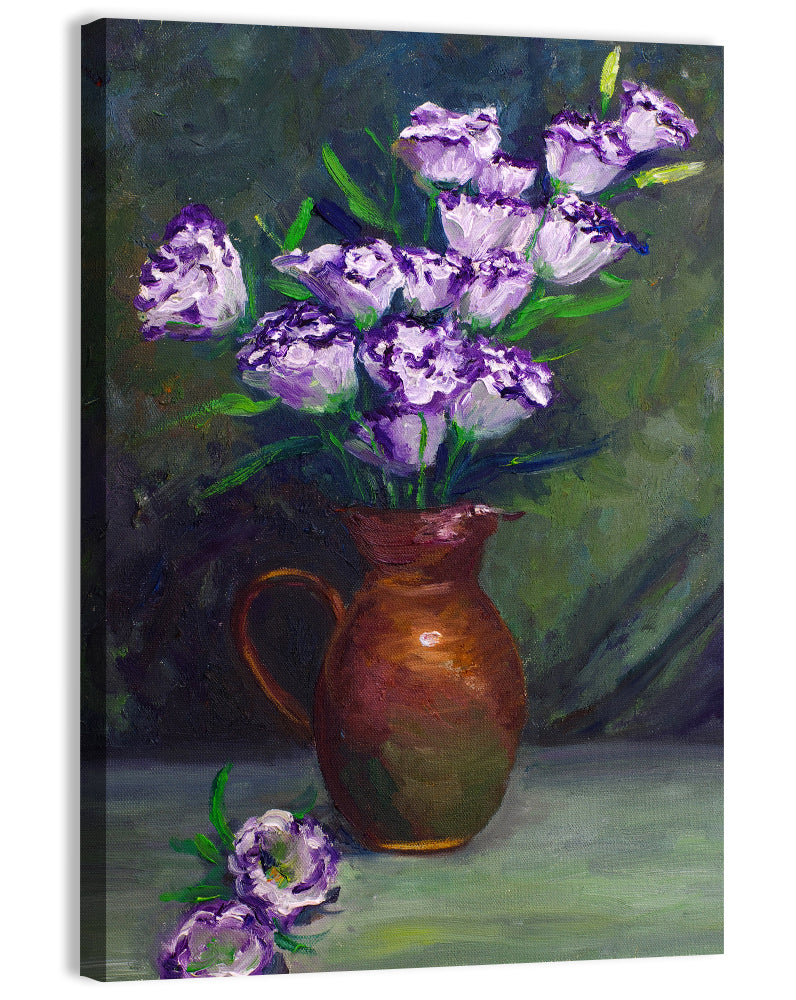 Balloon Flowers in Copper Pitcher Wall Art