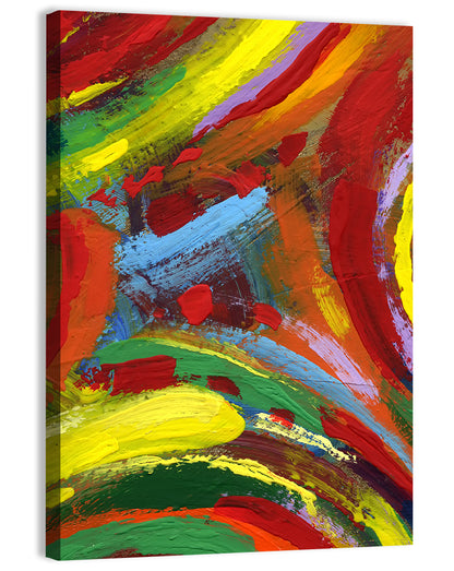 Energetic Acrylic Brushstrokes Wall Art