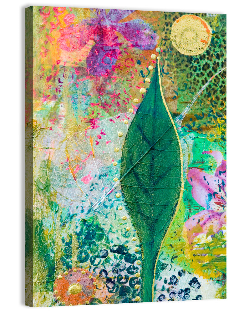 Green Leaf Botanical Collage Wall Art