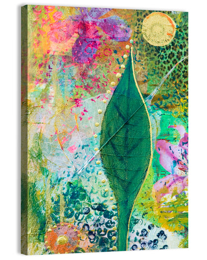 Green Leaf Botanical Collage Wall Art