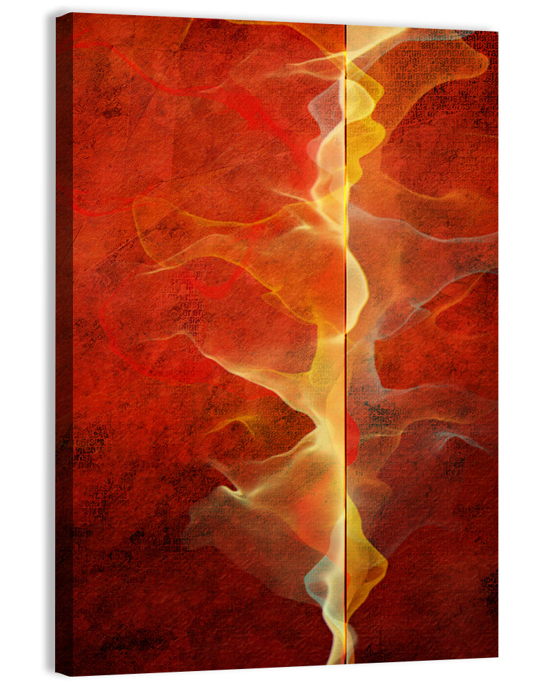 Grunge Red Energy Abstract Wall Art