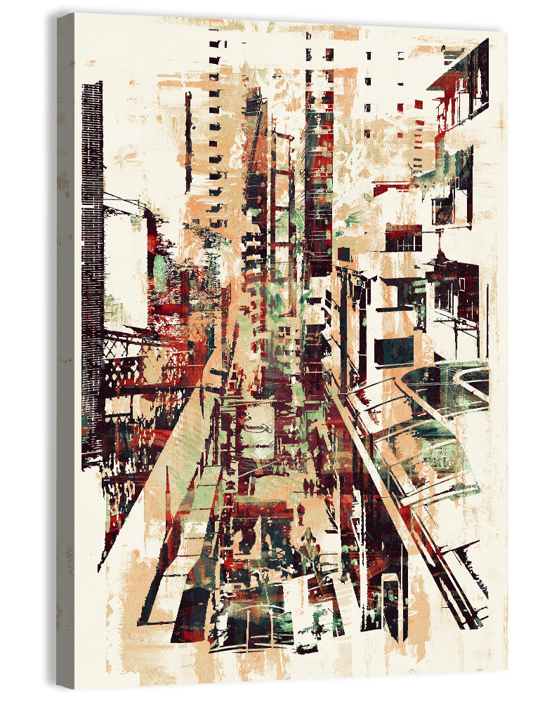 Moody City Corridor Abstract Wall Art
