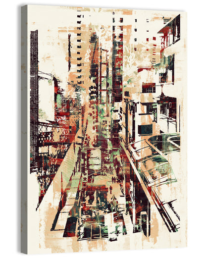 Moody City Corridor Abstract Wall Art