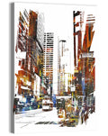 Urban Street with Double-decker Bus Wall Art