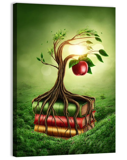 Knowledge Tree with Forbidden Fruit Wall Art